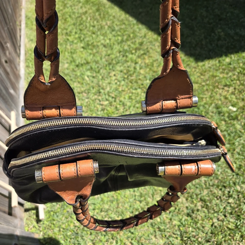 Black leather purse 3 Section ANTONIO MELANI